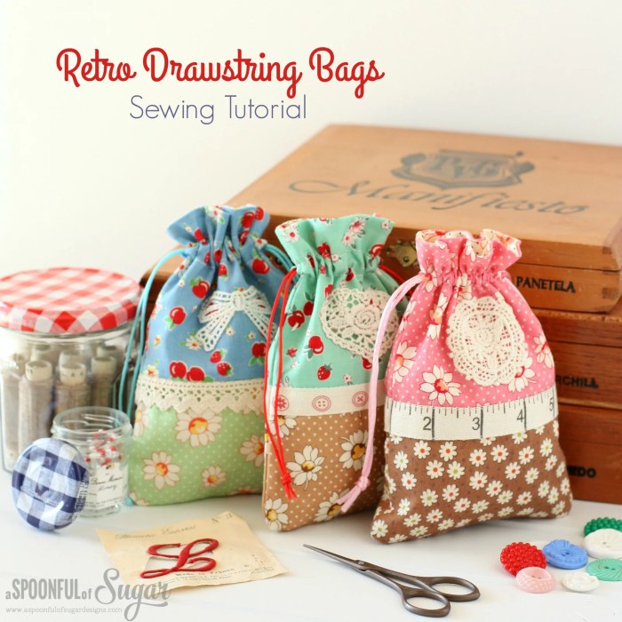 Diy drawstring pouch