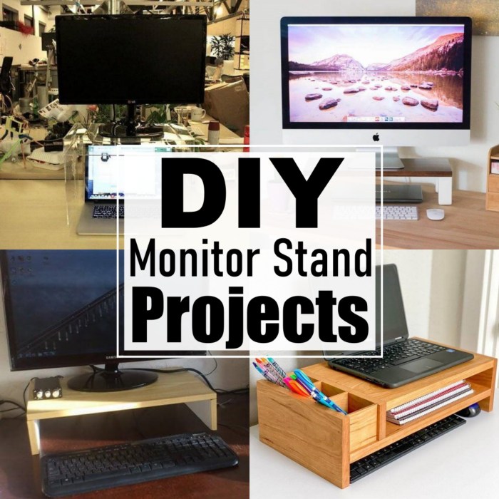 Diy desktop monitor stand