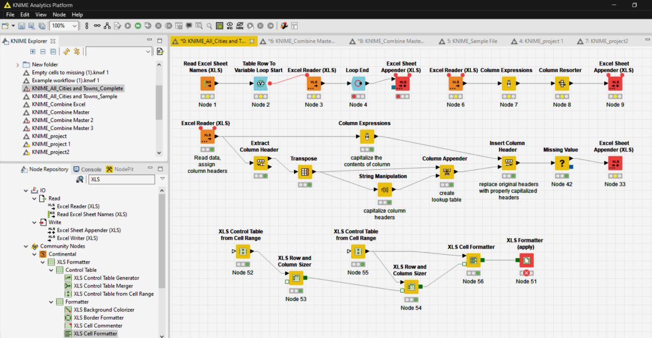 Knime file server analytics platform consistent