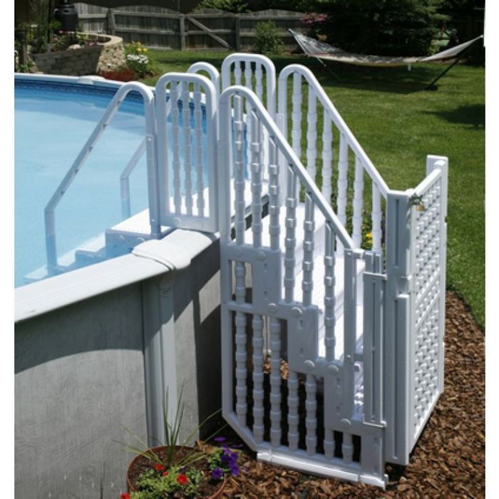 Diy homemade above ground pool steps