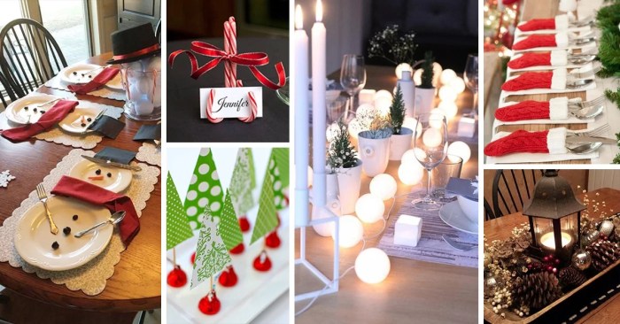 Diy christmas table decorations ideas